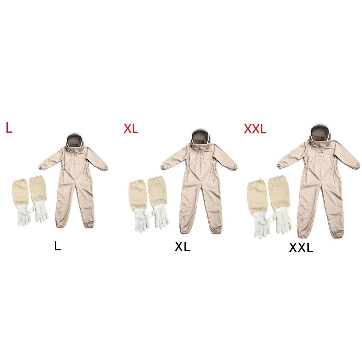 1 Juego de traje de apicultura Unisex, ropa de protección contra abejas con capucha + guantes L-3XL suministros para granjeros