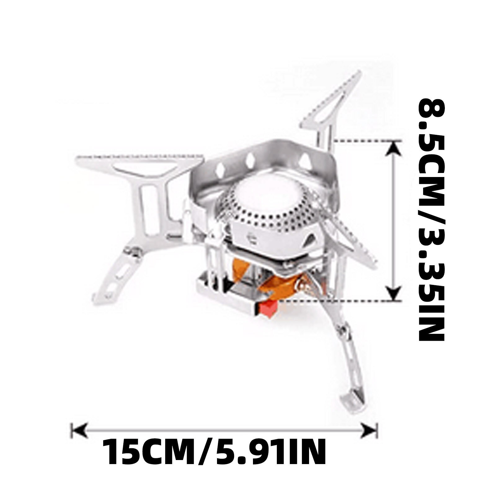 Outdoor Mini Gasfornuis Camping Vouwen Winddicht Split Kachel Draagbare Gasbrander Rvs Triple-Gedreven Beugel Voor