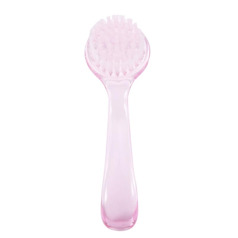 Herramienta de limpieza de clavo de cabeza redonda, Lima de cepillo para uñas con mango de plástico, elimina el polvo, herramienta de manicura, cepillo de limpieza para herramienta de cuidado de uñas, 1 ud.