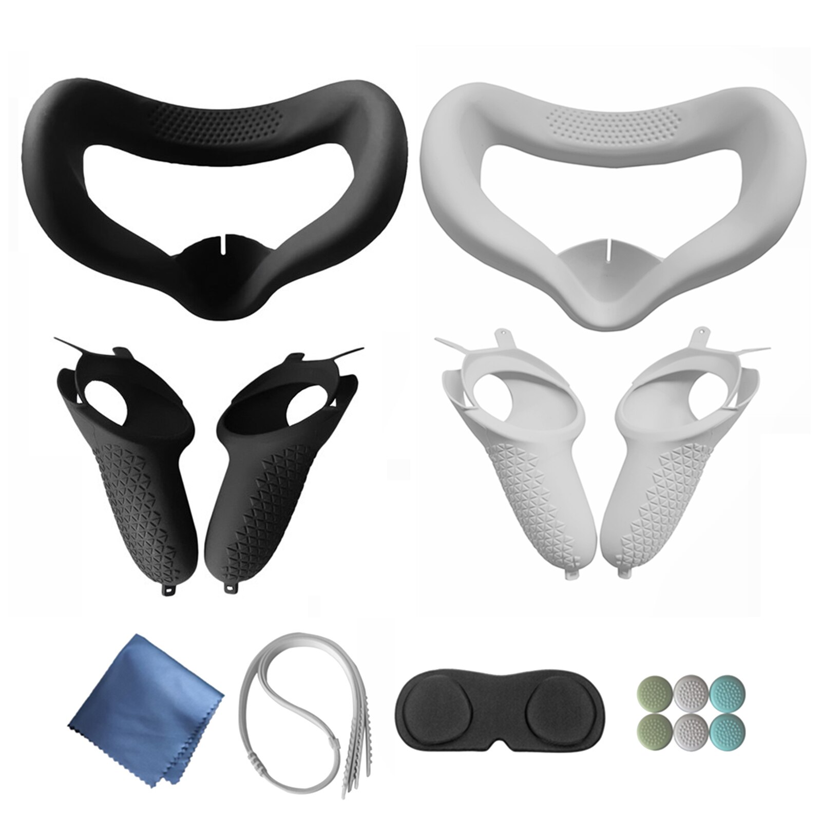 12 Stks/set Vr Protector Set Vr Bril Siliconen Cover Controller Protector Kit Vervanging Voor Oculus Quest 2