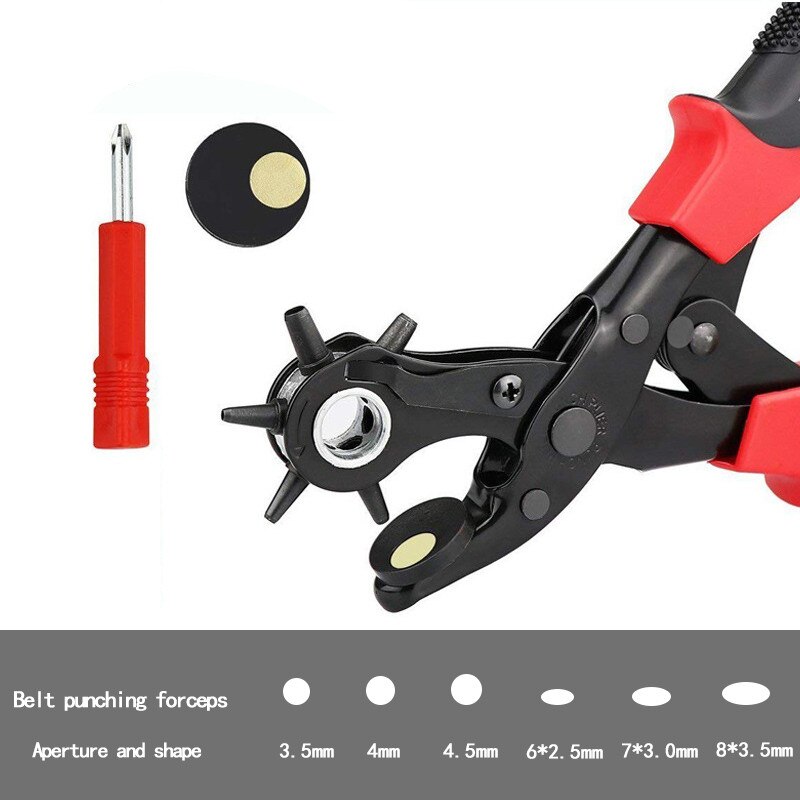 Eyelet and Eyelet Puncher Tool Scrapbook Kit DIY Manual Tools Kit Belt Hole Punch Plier Set for Belts Watch Bands Straps DIY: J