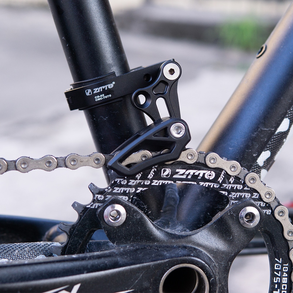 Ztto cykel kæde guide  cg02 31.8 34.9 klemme mount anti kæde direkte e-type justerbar til mtb mountain grus cykel 1x