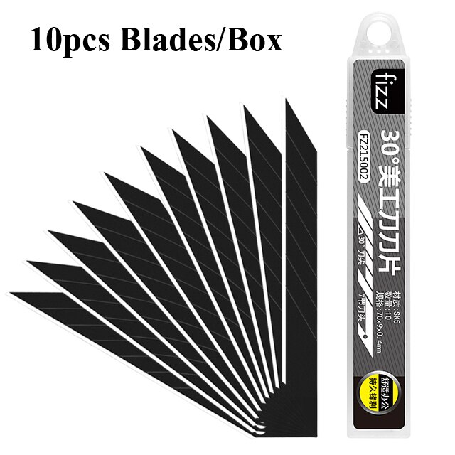 Fizz Office Tool Cutter Knife With Grip High Carbon Steel Art Knife Metal Blade Self-Locking Sharp For Home Office