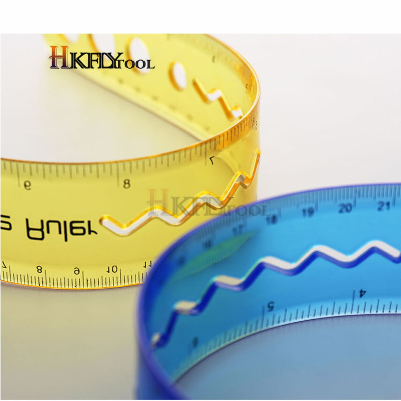 Règle de mesure à bande en plastique souple, règle à courbe Flexible de 30CM 1 pièce