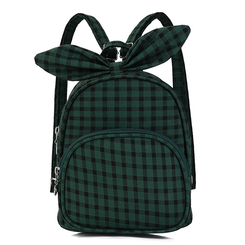 Geruite kindertassen mochila escolar infantis schooltassen kind mooie konijnenoren tas rugzak voor kinderen rugzak mini: Groente