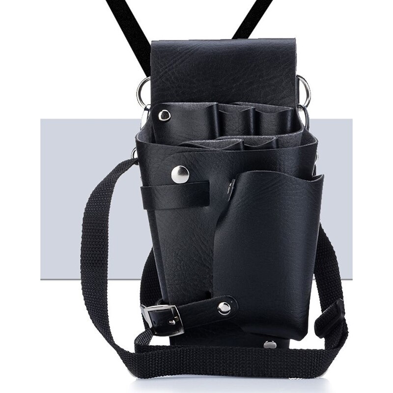 Lederen Kappers Case Gereedschap Schaar Zak Kapper Pouch Holder Klinknagel Portemonnee Verstelbare Taille Schouder Riem