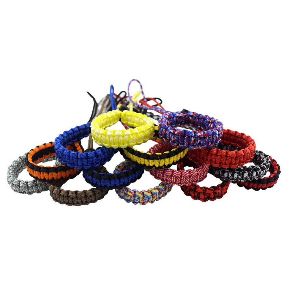 For DSLR Camera Leather Grip Wrist Hand Strap Hand-made Parachute Rope Camera Wristband