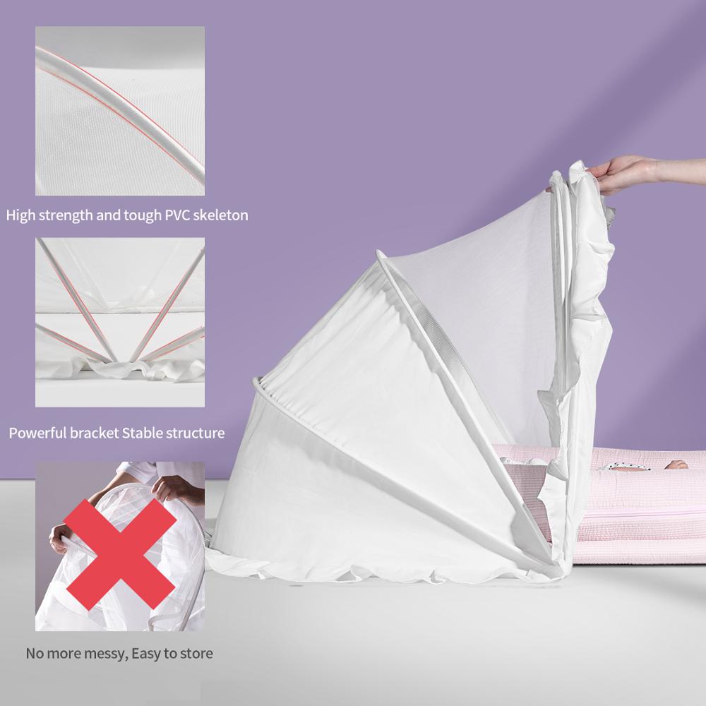 Sunveno mosquitera de malla portátil cubierta plegable arqueada Mosquitos redes Anti Mosquito para bebé Camping, Patio