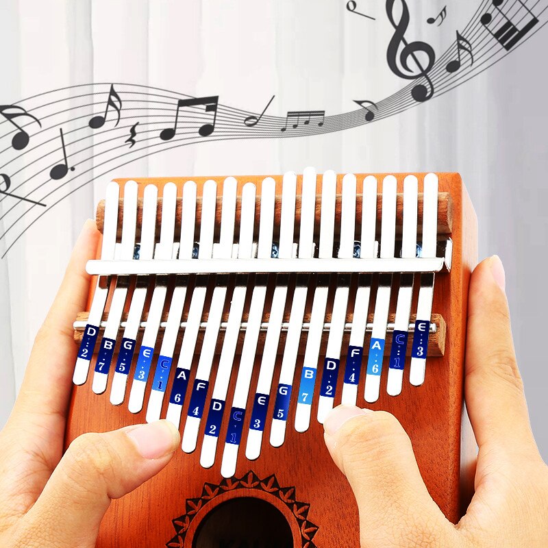 17 Keys Kalimba Thumb Piano Mahogany Mbira Body Musical Instruments Sanza Likembe Africa Finger Piano Beginner Upright Piano