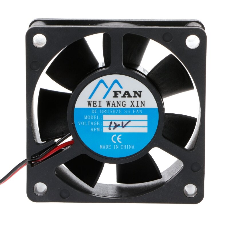 60mm×60mm×20mm DC 12V 2-Pin Cooler Brushless Axial PC CPU Case Cooling Fan 6020