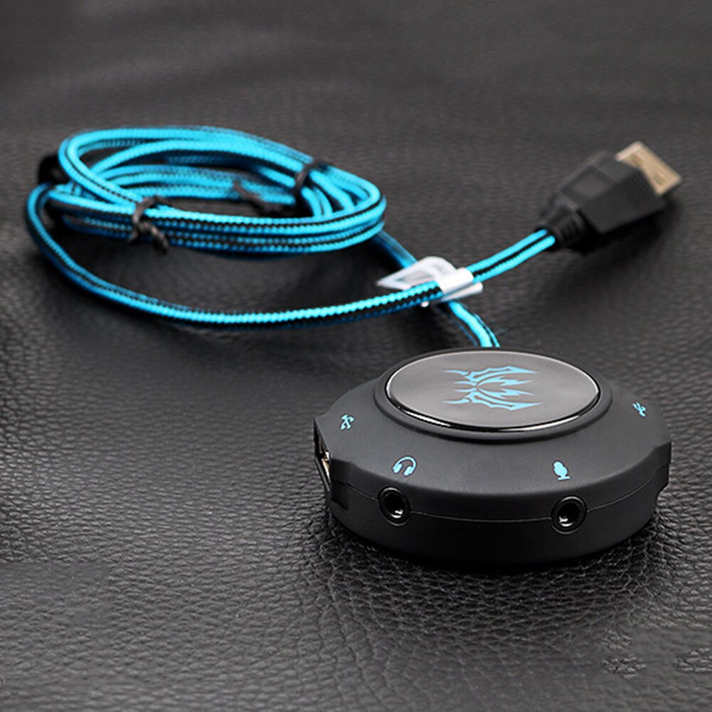 S2 USB Sound Card HUB Stereo Headphones Mic Adapter External Audio Converter Splitter External Audio Converter