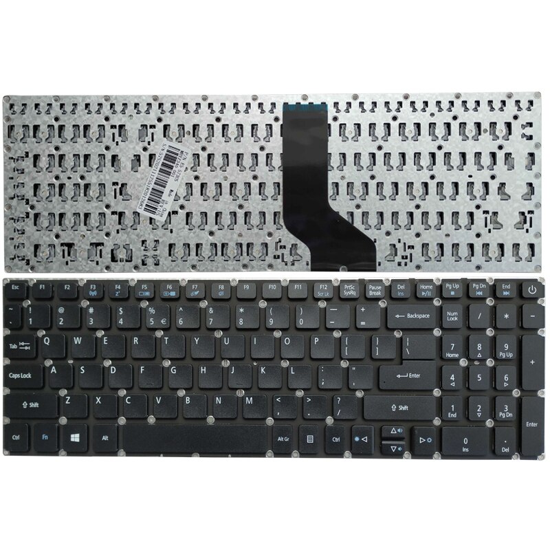 Teclado de EE. UU./REINO UNIDO/Sp/español para Acer Aspire E5-573-557U, E5-573T, E5-573G, E5-573TG, E15, E5-523, E5-523G, E5-575, E5-575G: US NO Backlight