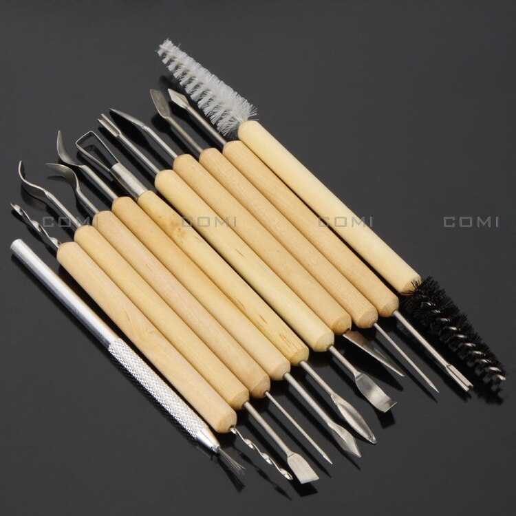 Herramientas para pulir, 11 Uds., herramientas de modelado de tallado y escultura de arcilla, herramientas de plastilina para manualidades DIY
