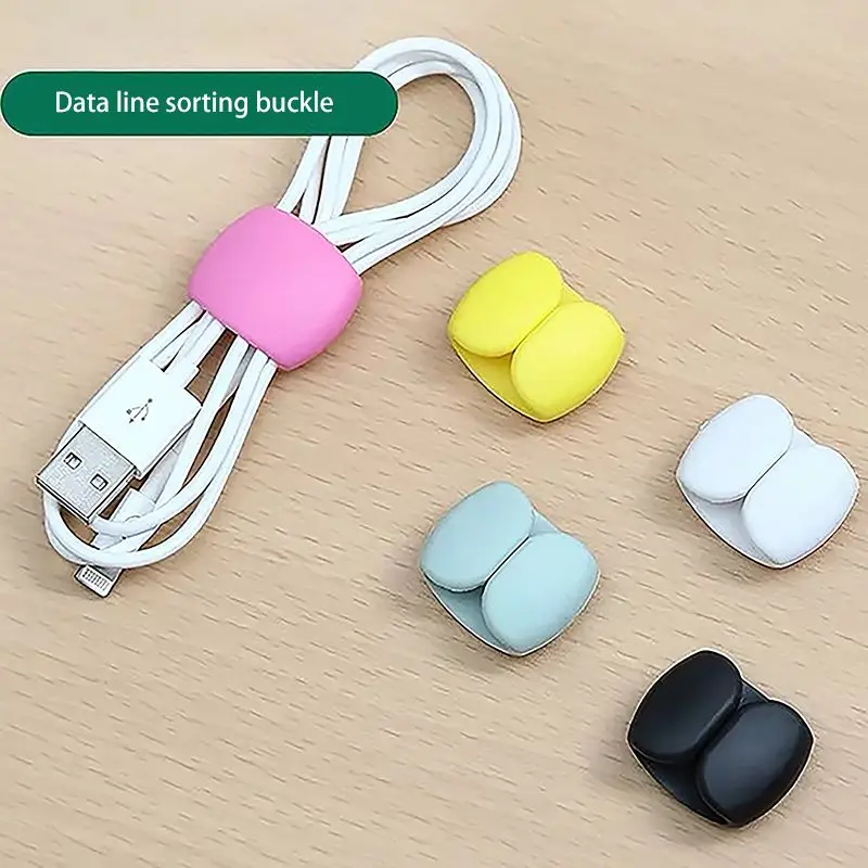 5Pcs/Lot Cable Winder Portable Travel Clips USB Charger Holder Desk Organizer Wire Cord For Home Desktop Decoration