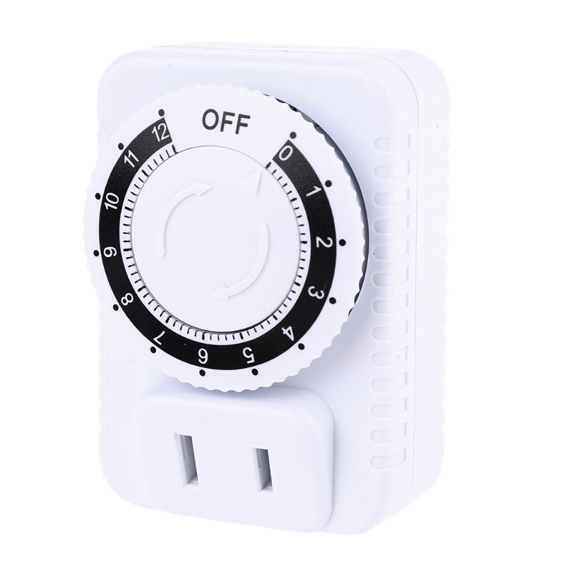 AC 110V 12 Hour Mechanical US Plug Switch Timer Socket for Home Appliances Control Motorcycle Charging Timer 10A 1200W: 110v