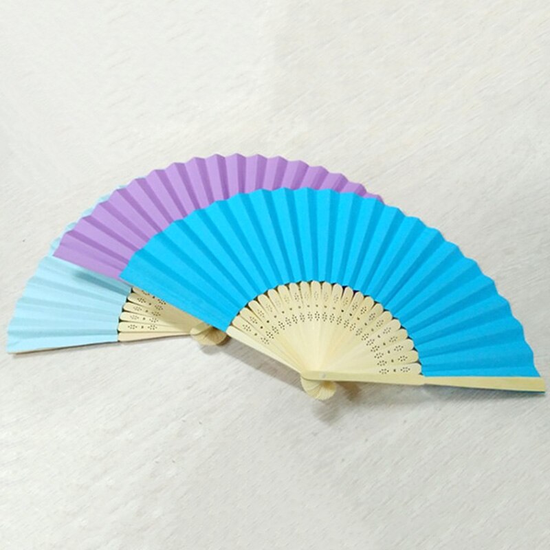 Blank Paper Bamboo Folding Fan DIY Calligraphy Painting Drawing Fan Artist Tool Christmas Birthday Party Give For Friend
