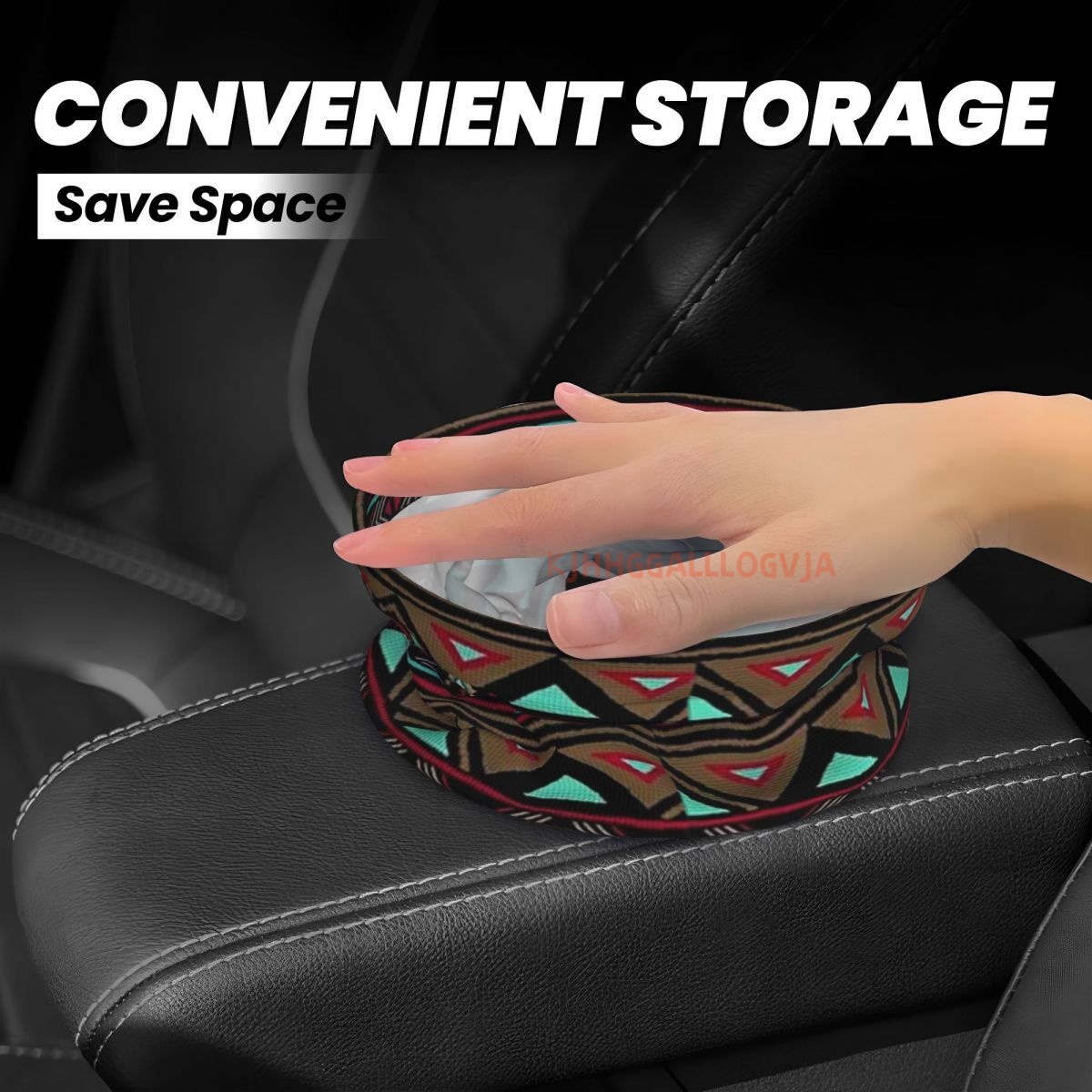 Bote de basura de coche étnico azteca, cubo de basura, cubo de basura para cocina, Camping, accesorios interiores de coche para mujeres, basura de coche