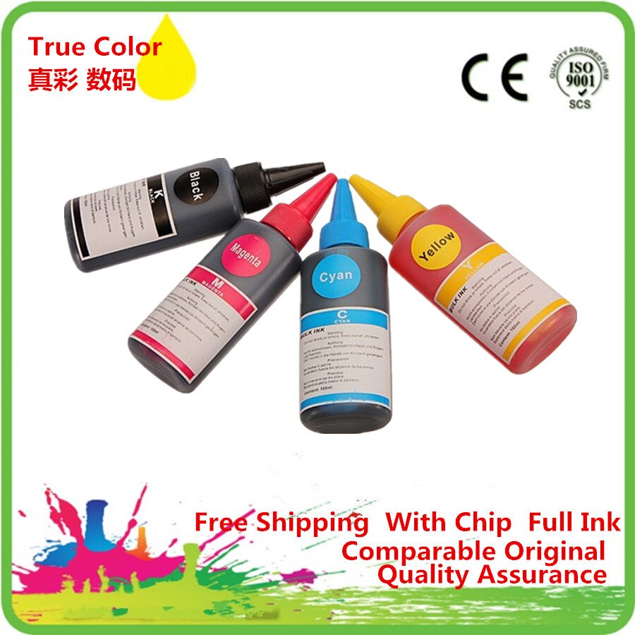 Dye Ink Kit T2001 T200XL For Epson XP-100 XP-200 XP-300 XP-400 WF2520 WF2530 WF2540 Printer CISS Cartridge: 1SET