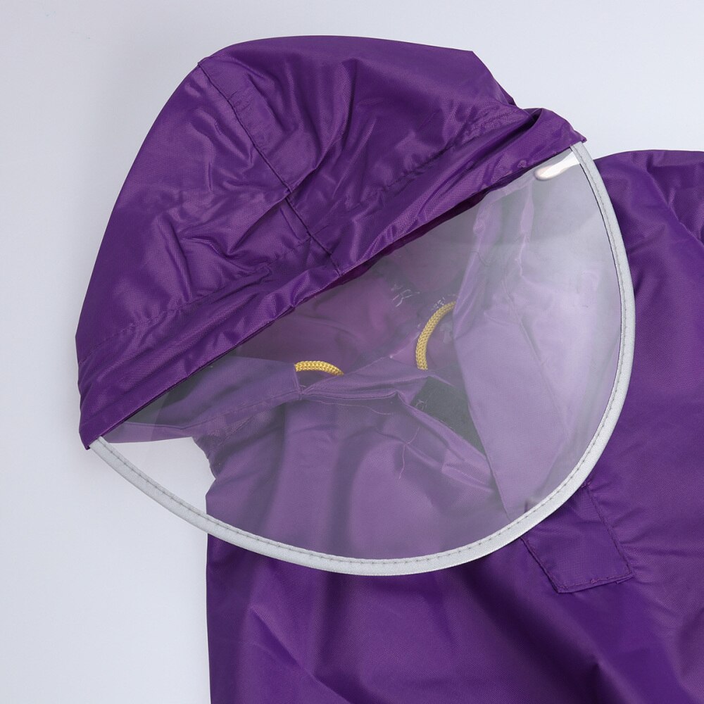 Mens Womens Cycling Bicycle Bike Raincoat Rain Cape Poncho Hooded Windproof Rain Coat Mobility Scooter Cover (Navy Blue): Purple