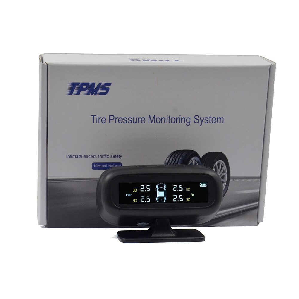 Best Solar TPMS Car Tire Pressure Alarm Monitor System 4 Wheel Internal / External Tyre Sensor Temperature