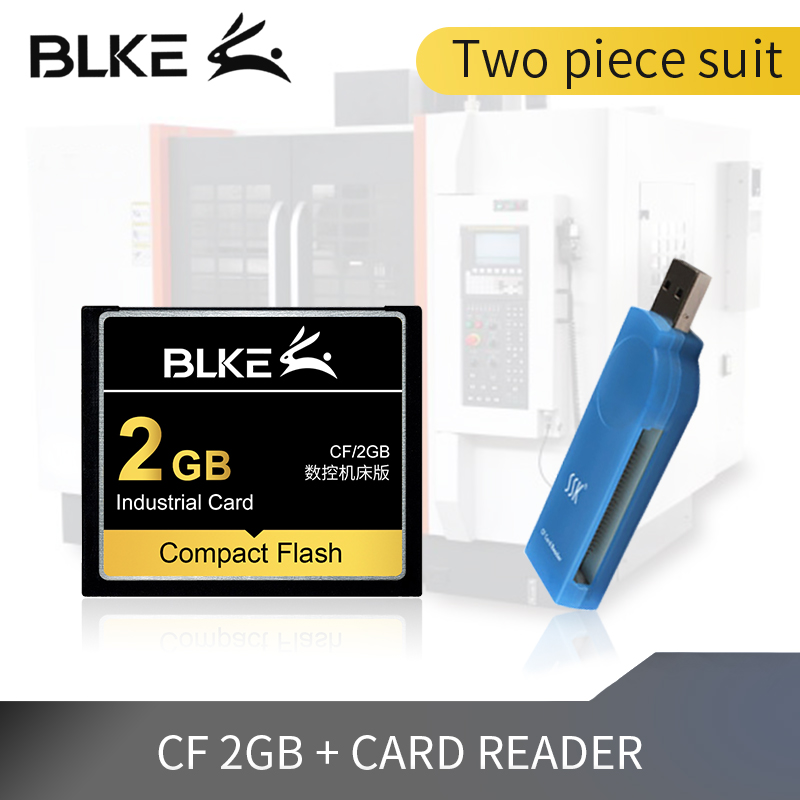 Tweedelig pak blke cf-kaart + kaartlezer compact flash-kaart 4gb 2gb 1gb 512mb 256mb 128mb voor machinegereedschap/cnc/fanuc geheugenkaart