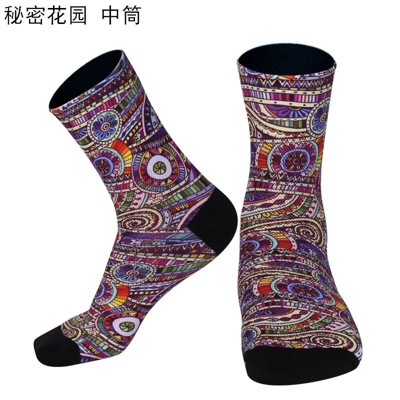 Pro team men women 3D printin cycling socks MTB bike socks Breathable Road Bicycle Sock Outdoor Sports Socks