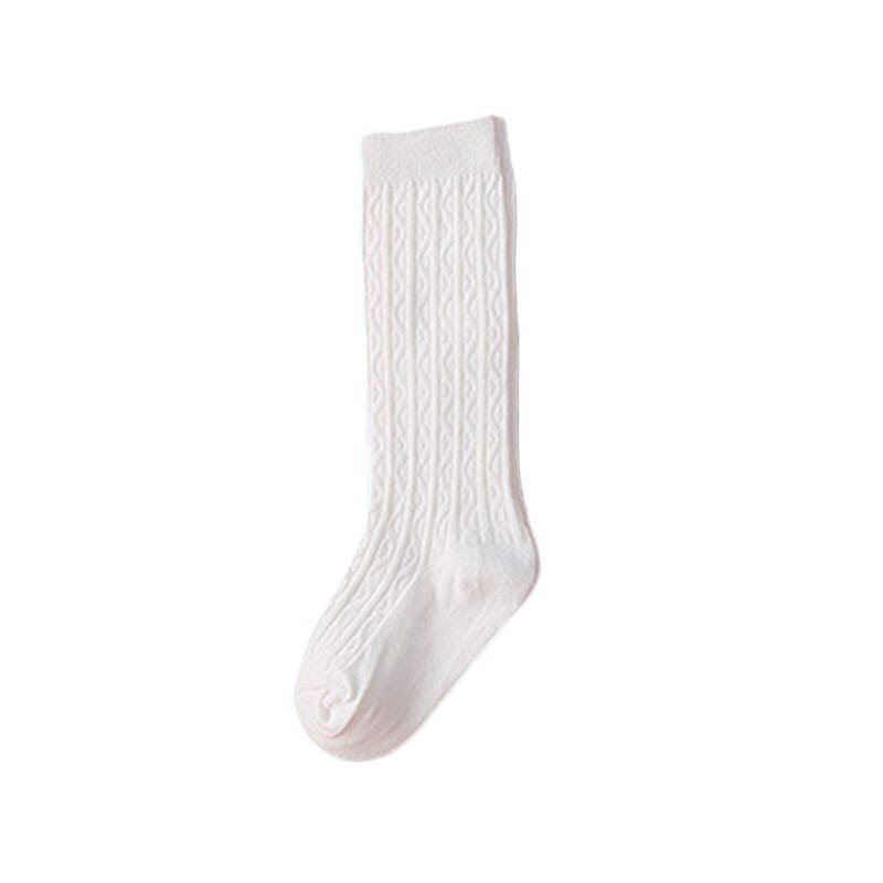 Mallas de encaje para niña, ropa de niña pequeña, otoño e invierno, medias cálidas para bebé, pantimedias de Color sólido para niño pequeño: 0-1Y white 3 sock