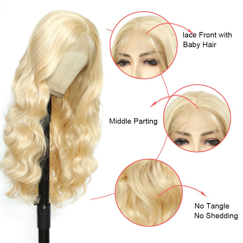 Peluca sintética ondulada con malla Frontal para mujer, cabellera sintética con malla Frontal, color rubio, naranja, jengibre, resalte Burg, Cosplay, 613