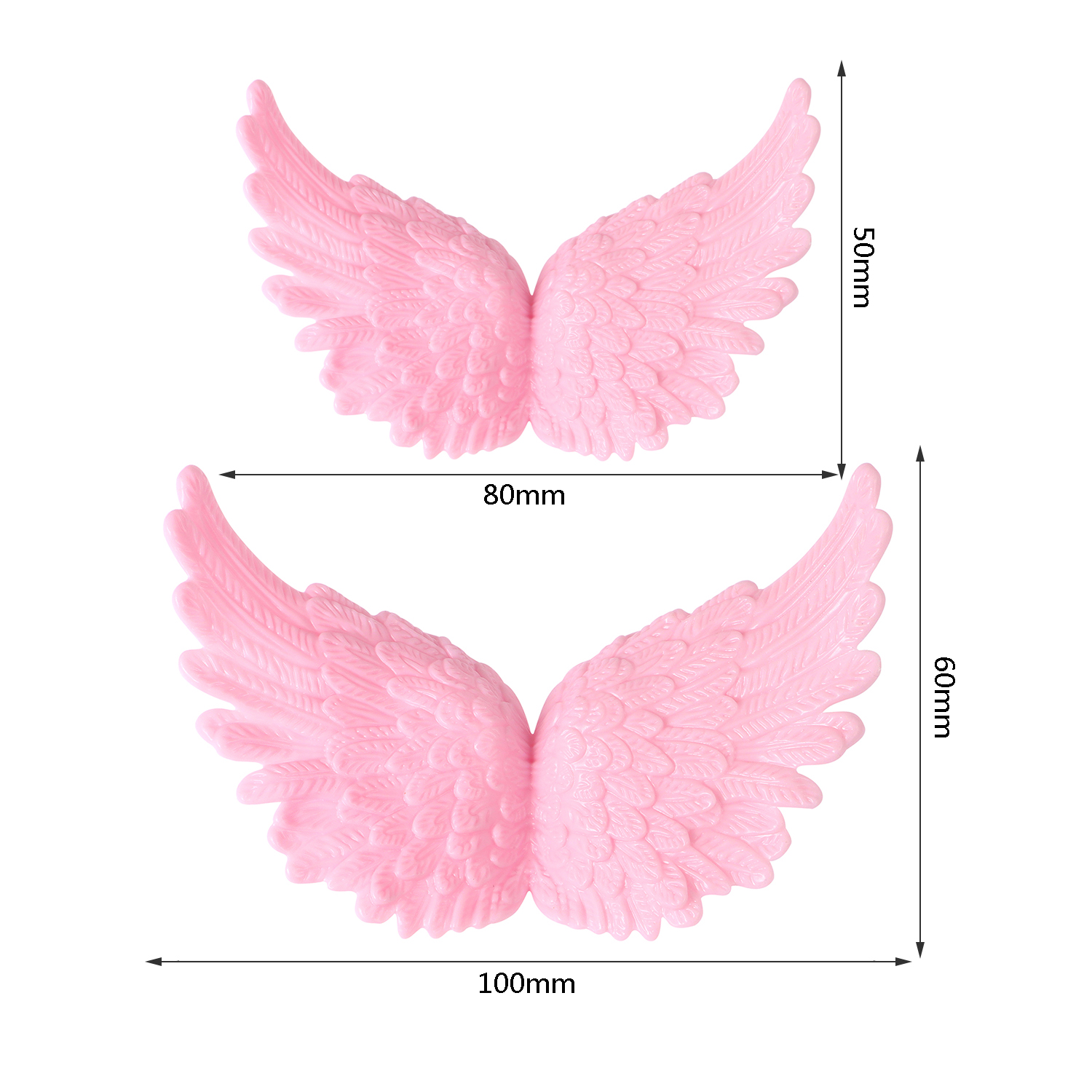 6pcs/lot Angel Wing Resin Cake Topper For Wedding Birthday Party Baking Dessert Valentine's Day Cake Top Decoration Supplies