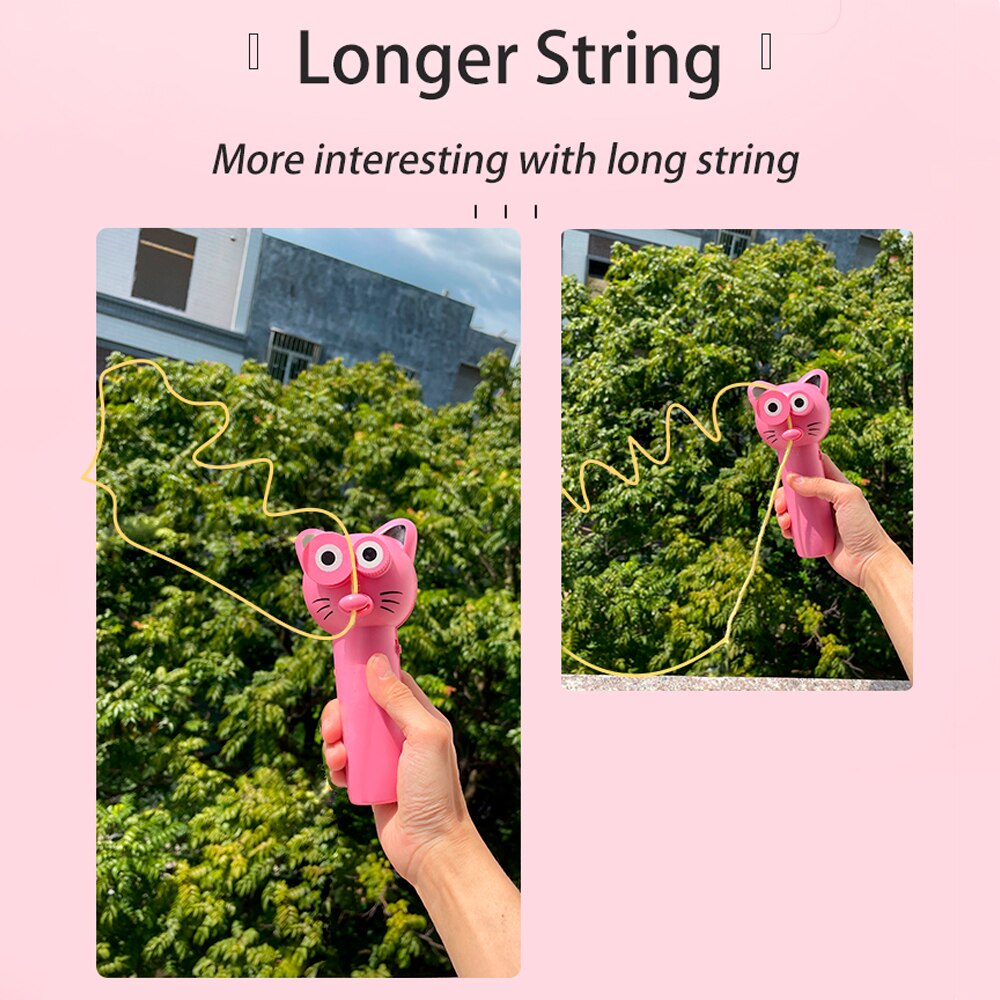 String Launcher Toy for Cats Kittens Zip String Rope Launcher Shooter Interact Cat Toys Supplies Pet Products for Dropshippping