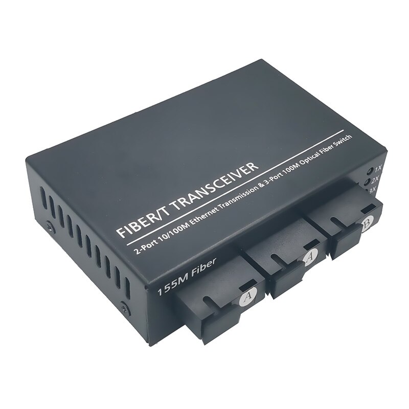 Fibra Optic Fiber óptica Media Converter Reverse POE 100M Fast 3Fo 2Lan Optical Switch Entrada E saida De Fibra ópticapara Cftv: AAA