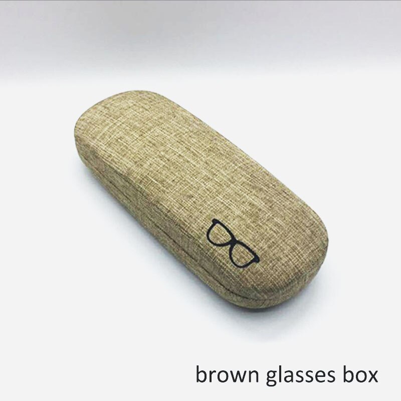 1Stck Gläser Paket PU Leder Brillen Boxen Sonnenbrille Lagerung Kasten Tragbare Reise Zubehör schwer Fall Brillen Schutz: Braun