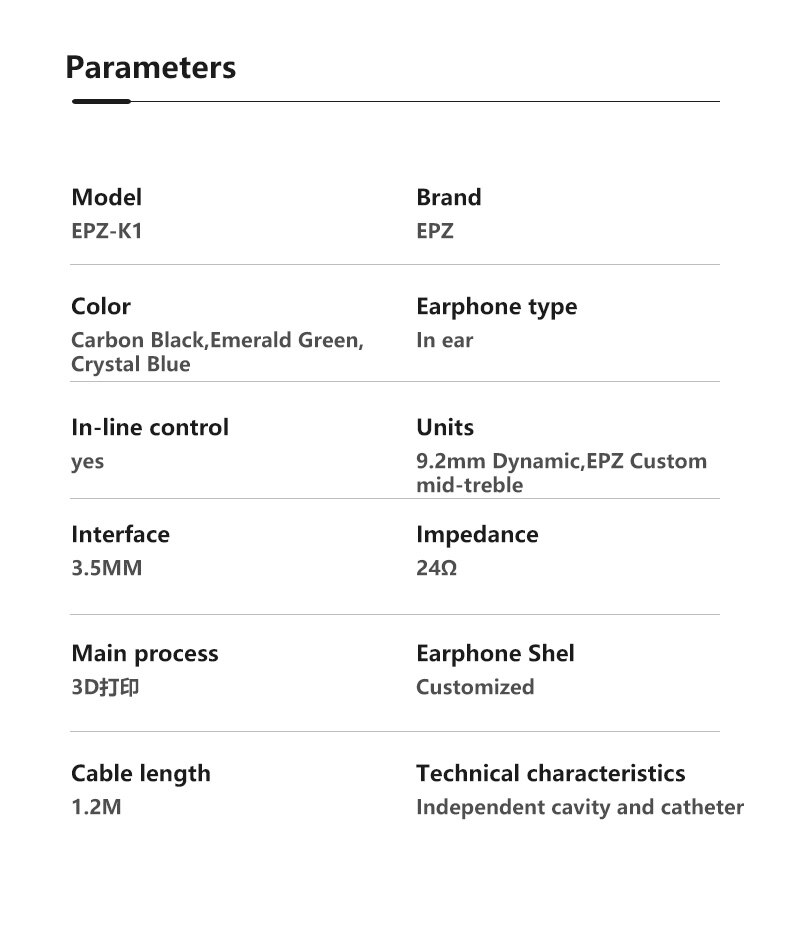 AK EPZ K1 High Resolution BA DD Hybrid 9.2mm Driver In Ear Earphone IEM HIFI DJ Monitor Running Sport Earphone Earplug Headset