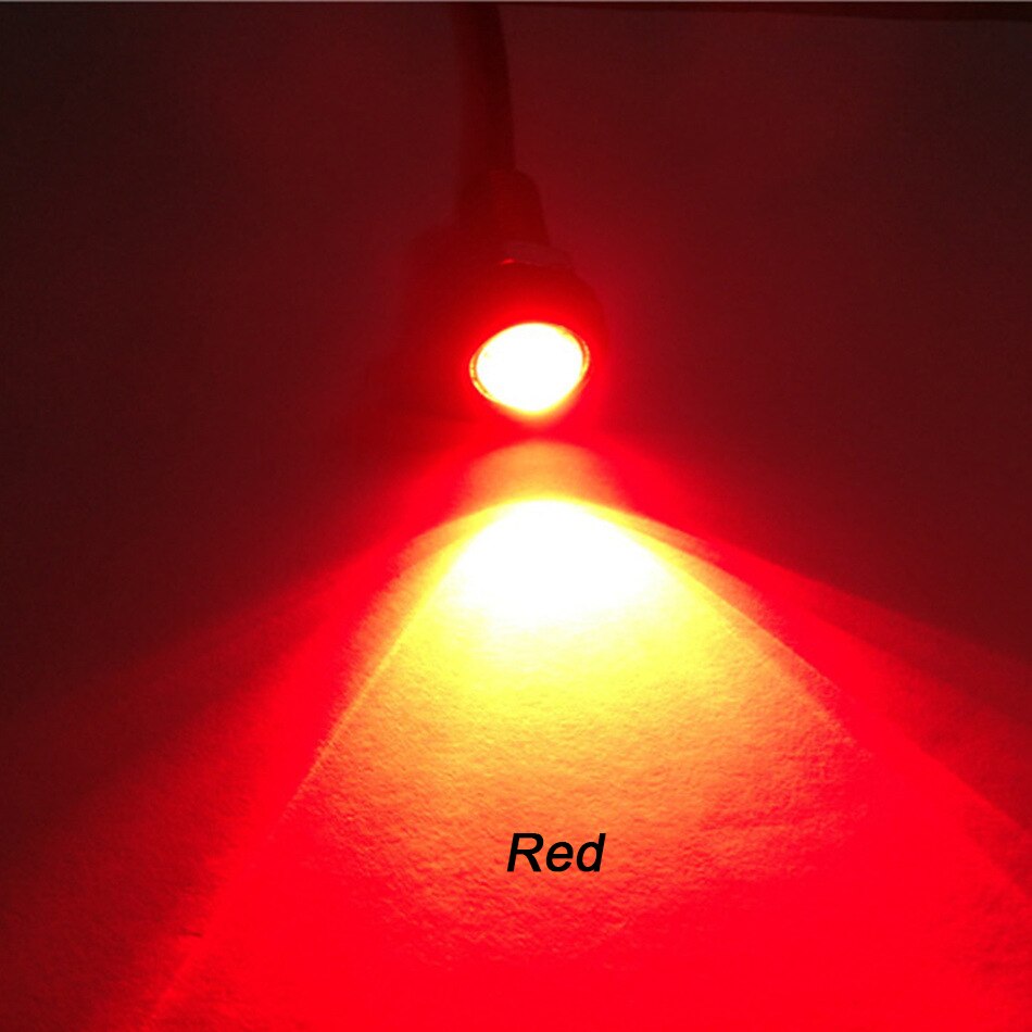 23/18 MM Car Eagle Eye DRL Led Daytime Running Light bulb Car Fog DRL LED 12V Backup Reversing Parking Signal Automobiles Lamps: 18MM / 1pc / Red