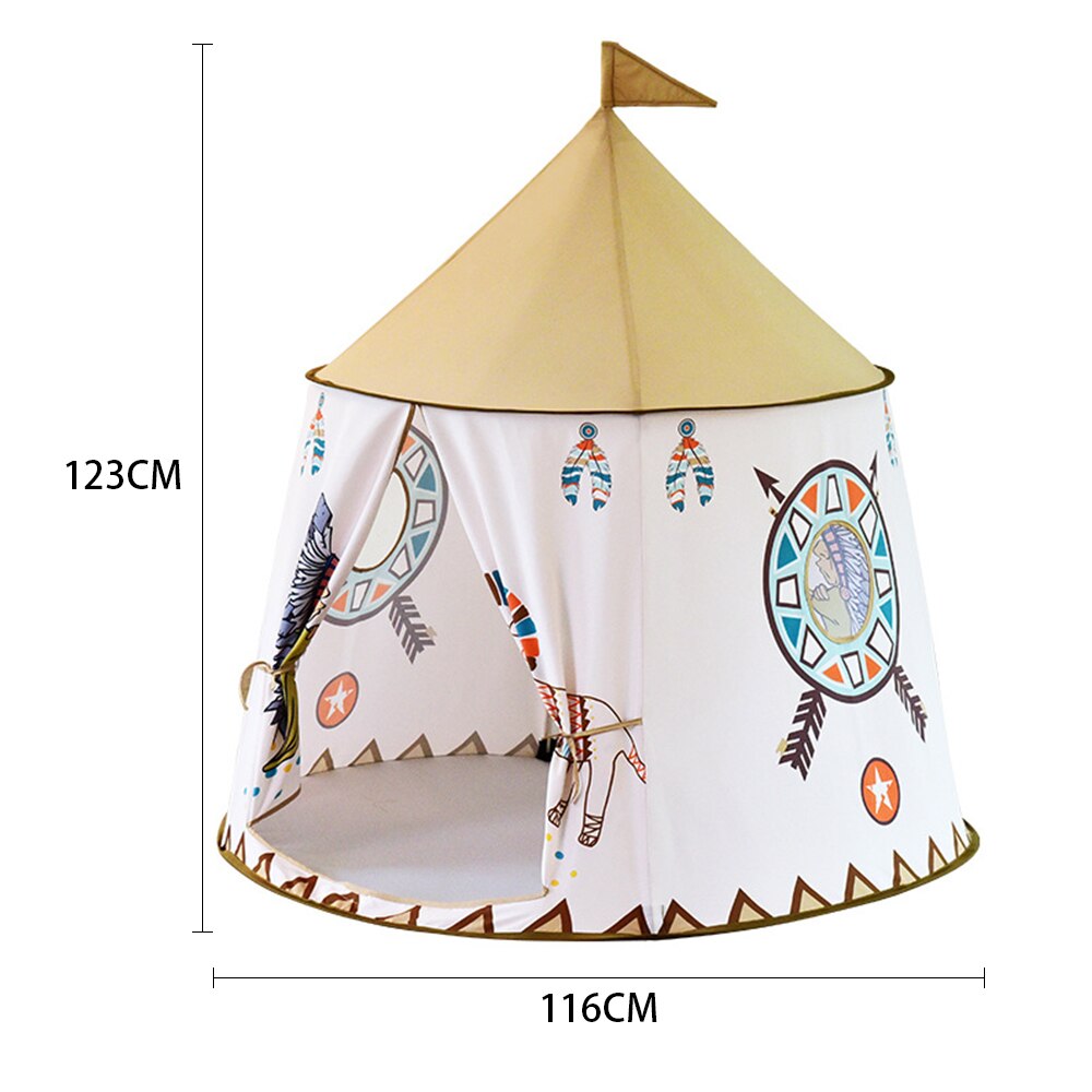 Pieghevole Tenda dei bambini Per I Bambini Del Bambino della Casa del Gioco Wigwam Castello Della Principessa Teepee Bambini Regalo di Appendere la Bandiera Tenda Per Bambini toy camera