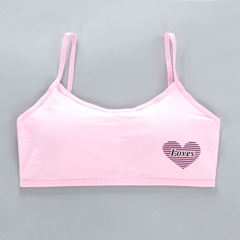 Reggiseno da allenamento per ragazze 2 pezzi per 8-16 anni reggiseno per ragazze in cotone traspirante per adolescenti: Colore rosa