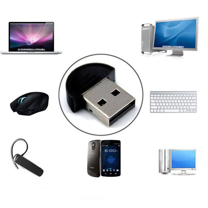 Novo mini usb bluetooth dongle adaptador para computador portátil win xp win7 8 para iphone 4gs 5gs 17sept6