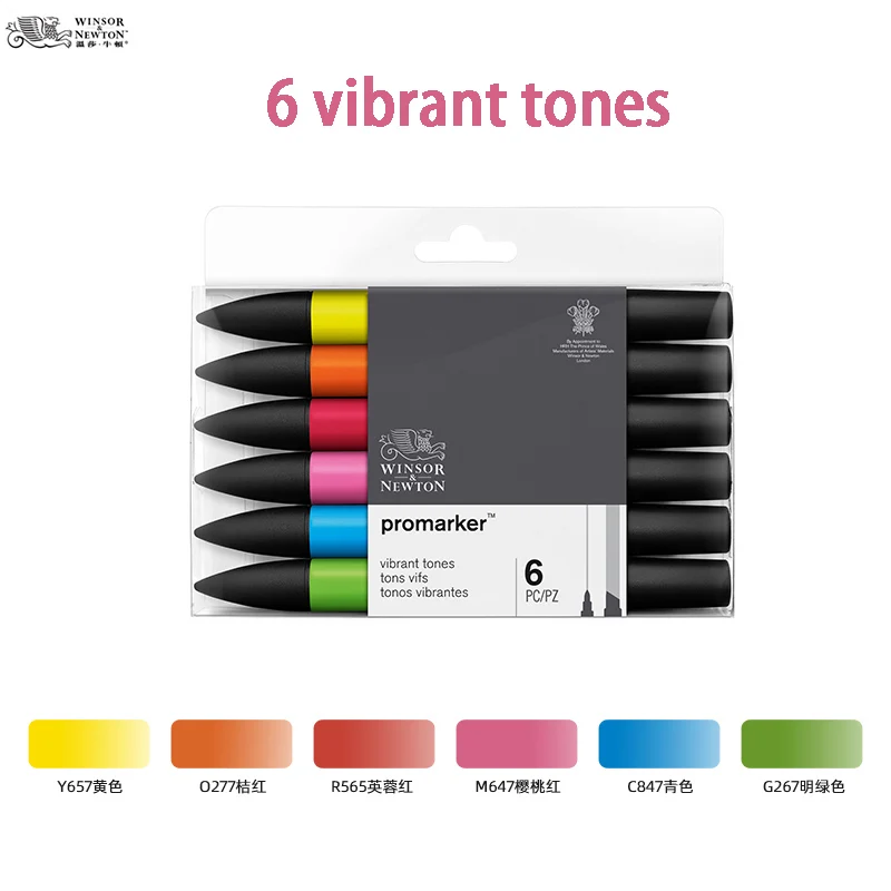 WINSOR & NEWTON Alcohol Based Promarker 6/12/24/48/96 Colors Set Twin/ Double Tip Marker Pens Pro Marker For Artists: plum