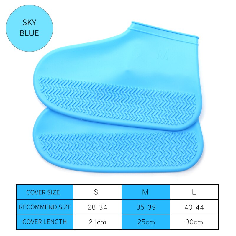 Couverture de pluie pour chaussures, caoutchouc imperméable antidérapant, bottes imperméables, semelles intérieures en Silicone réutilisables, chaussures de voyage: L-high quality / l
