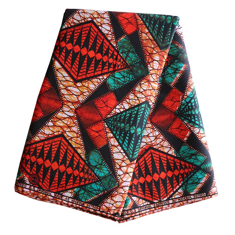 Rode En Groene Print Stof 100% Katoen Mode Afrikaanse Stof