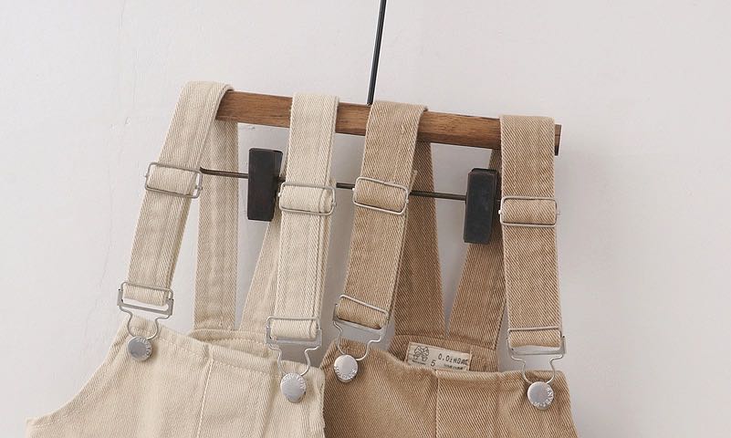 1-5 Jaar Jeans Toevallige Katoenen Peuter Jongens En Grils Terug Riem Broek Kinderen Effen Kleur overalls Broek