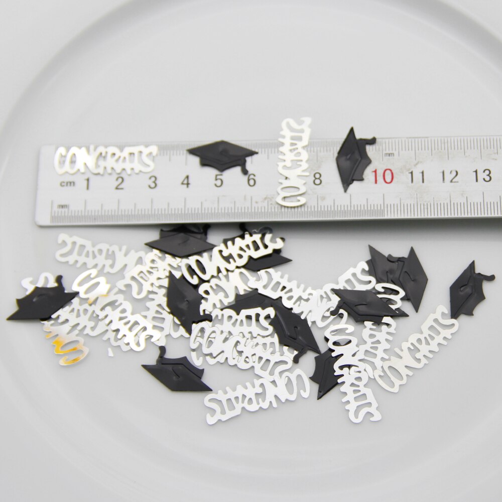 15 g/bolsa de doctorado de confeti de papel felicidades cartas mesa de papel picado para Celebración de graduación felicidades confeti