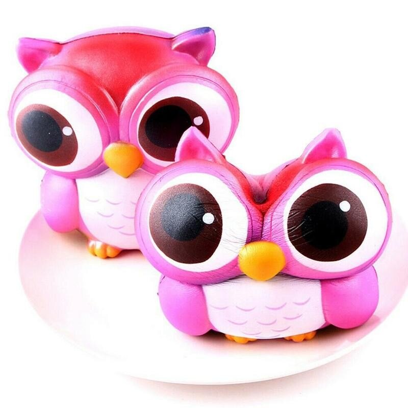 Adorable Owl Squishy Slow Rising Cartoon Doll Simulation Owl Toy Decompression Stress Cute Reliever Toy Children Pu Slow Re I2K5