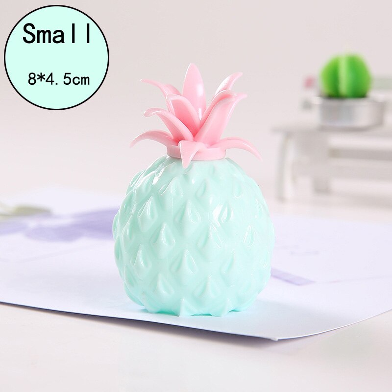 Anti Stress Fun Soft Pineapple Ball Stress Reliever ToyChildren Adult Fidget Squishy Antistress Creativity Sensory Toy: Green-Small