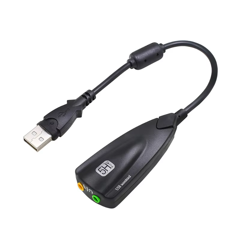 Placa de som usb para jogos de computador, placa de som externa específica de alta qualidade, placa de som com fio estéreo 5hv2 de 7.1 canais