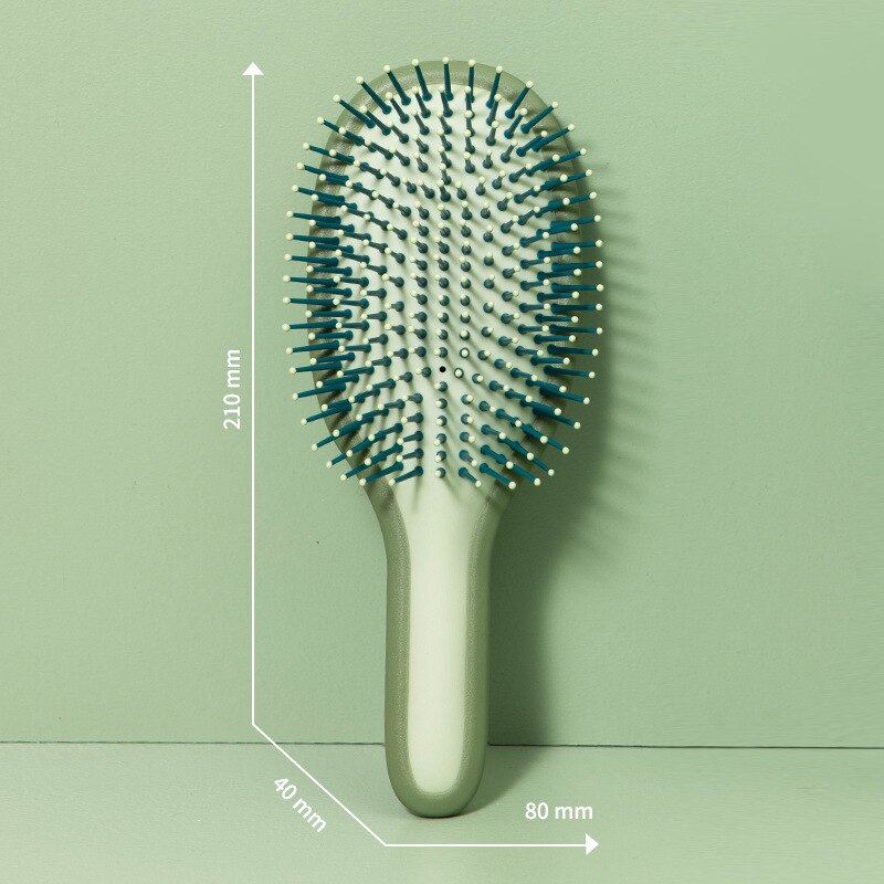 JO LIFE-cepillo de pelo con paleta herramientas de belleza, peine para pelo rizado, masaje del cuero cabelludo, antiestático, sin enredos: AirComb-Green