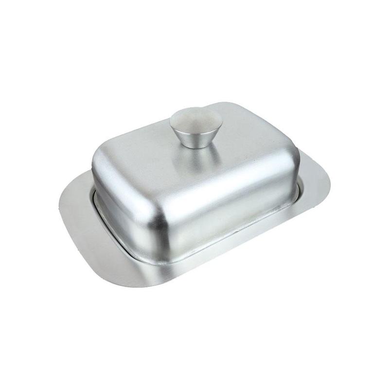 Restaurant Stainless Steel Butter Pan With Lid Cheese Tray Kitchen Keeper Storage Tableware Container Box Dish S1D8: Default Title