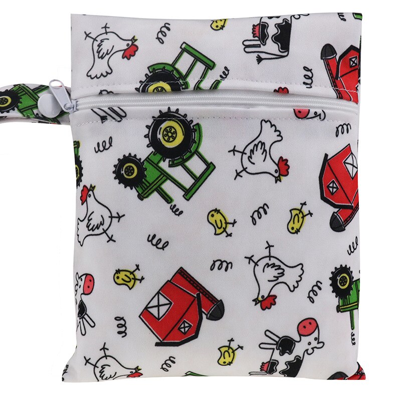 Hylidge 2 Rits Zak Voor Natte Wandelwagen Zak Waterdichte Pul Baby Luiertas Voor Mama 30X40Cm Wasbare wetbag Luier Organisator Tas