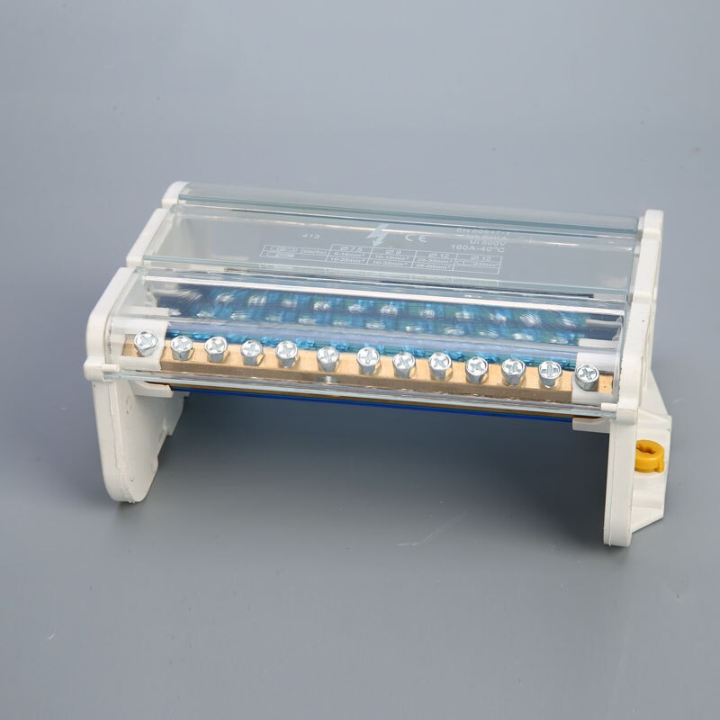 1PC 207 211 215 Terminal Block Din Rail distribution Box 407 411 415 160A Plastic waterproof junction box: 160A