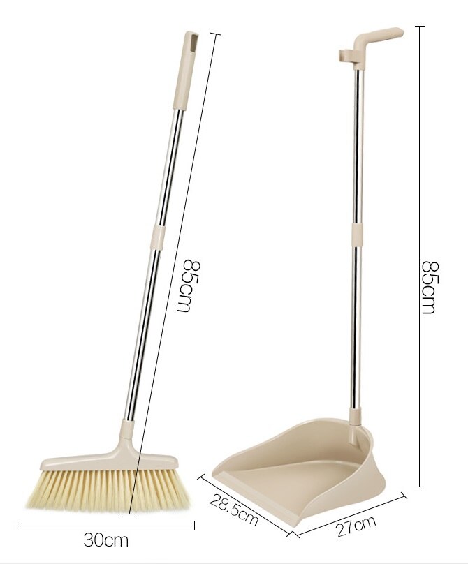 Foldable Standing Broom Dustpan Set with Extendable Broomstick Cleaning Brush Magic Windproof Rotatable Broom Broom Crumb Tools: E